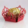 Caixa de Doces Personalizada para Festa de Casamento Amazon Cortada a Laser com Coroa Decoração de Chocolate Ferrero e Renda de Papel