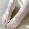 Calcetines hasta la pantorrilla para mujer, estilo japonés, encaje blanco, estampado de rosas, finos, sexys, con corte de corazón, calcetines a media pierna Jk