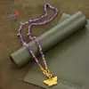 El Mismo Estilo de Mariposa Antigua de Arena Dorada de la Joyería Ha Sido Reducido a un Colgante. Nuevo Collar de Mariposa de Cristal Roto Estilo Chino Cadena para Suéter