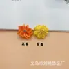 Mancha de 3 cm de nueve esquinas con taladro cinta de poliéster flor pequeña cosida a mano tocado diy accesorios de ropa juguete flor de tela hecha a mano