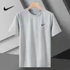 Camiseta Masculina de Seda Gelada com Manga Curta Transfronteiriça, Verão Fina de Secagem Rápida Fresca Respirável Meia-Manga Estampada, Solta e Casual