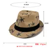 Sombrero de Paja de Papel de Ala Pequeña de Venta Caliente para Hombre Europeo y Americano, Sombrero de Sol de Paja de Verano, Sombrero de Sol de Playa con Estampado de Palmera