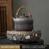 Conjunto de Chá Rústico de Cerâmica para Venda por Atacado com Fogão Elétrico de Cerâmica, Aparelho Vintage Doméstico para Preparo de Chá em Cerâmica