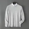 Baicai Rong 2026 Nuevo Suéter de Lana para Hombre Otoño/Invierno Cuello Semi Alto Casual Cálido Base de Punto para Negocios