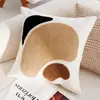 Fronha Cor Creme com Design de Nó Francês Marrom Vintage para Sofá e Cama, Inclui Enchimento
