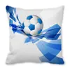 Serie de Fútbol 2022 Patrón de Fútbol Material de Terciopelo de Piel de Durazno Encriptado Funda Decorativa para Cojín de Sofá