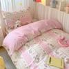 Juego de Tres Piezas para Cama de Dormitorio Estudiantil Algodón Puro Juego de Cama de Cuatro Piezas 2025 Nuevo Funda de Edredón Individual Sábana Ropa de Cama