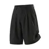 Shorts Rayados Estilo Americano para Hombre, Estilo Delgado de Verano, Estilo Old Money, Plisados, Talla Grande, Pantalones Casuales Holgados de Cinco Puntos