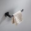 Toallero de acero inoxidable negro de una sola barra de estilo nórdico directo de fábrica, juego de toallero para el hogar, estante de baño