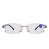Nueva moda para hombres y mujeres, caja de espejo óptico, gafas de puesto Jianghu para correr, corte integrado, borde, gafas para miopía de luz azul