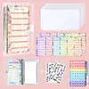 Cuaderno de Hojas Sueltas A6 al por Mayor Transfronterizo, Planificador Desmontable, Cuaderno de Hojas Sueltas Creativo de PVC, Planificador de Presupuesto en Efectivo Financiero