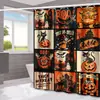 Amazon Halloween Murciélago Fantasma Cortina de Ducha para Baño Hogar Impermeable a Prueba de Moho Cortina de Ducha Cortina de Ducha para Separación de Inodoro