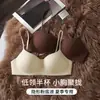 Sujetador push-up sin costuras de copa media y escote bajo para mujeres con busto pequeño, estilo de verano fino, color base, espalda bonita, tirantes finos, nuevo sujetador para mujer