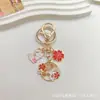 Llavero de Conejo Lindo Estilo Chino Flor Aleación Creativo Dibujos Animados Exquisito Llavero Colgante de Bolso Colgante Pequeño