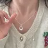 Brincos Elegantes Kaiming com Design Integral em Prata Esterlina 925 para Mulheres, Novo Colar Estilo Coreano de Luxo Leve, Pingente de Acessórios Estilo Feriado