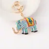 Colgante de Elefante Tailandés Multicolor con Incrustaciones de Diamantes Transfronterizo Accesorios para Bolsos Colgante para Coche Llavero Colgante Llavero Al por Mayor