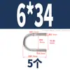Pernos en U de Acero Inoxidable 304 Abrazadera para Tubo de Aro en Forma de U Aro para Tubo de Montaje Tornillos en U Pre-empotrados M6M8M10M12