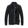 Chaqueta de trabajo HTN transfronteriza para hombre, otoño e invierno, cuello alto, forro polar, cálida, multibolsillos, chaqueta gruesa para hombre