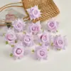 Rocío Simulado Gota de Agua Cabeza de Rosa Rizada Accesorios DIY Flor Falsa Flor de Seda Pasador de Pelo Accesorios para el Cabello Accesorios Decorativos Materiales