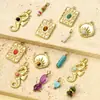 Piedra Natural Francesa Sol Caballo Marino Colgante de Acero de Titanio DIY Collar Pendiente Pendientes de Corazón para Mujer Accesorios de Joyería de Acero Inoxidable