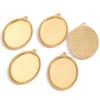 40*30mm Diâmetro Interno Pedra do Tempo Oval Base de Liga Acessórios para Joias DIY Pingente de Colar C68