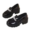 Mocasines para Mujer, Nuevo Estilo Otoño 2026, Suela Gruesa, Tacón Grueso, Zapatos de Cuero Estilo Francés, Mocasines Mary Jane sin Cierre, Puntera Ancha de Cuero