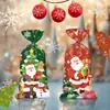 Nueva Bolsa de Empaque de Dulces Navideños Transfronteriza Bolsa para Palomitas de Maíz Alambre para Atar Bolsa Plana Opp Bolsa para Regalo de Fiesta Navideña