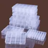 Caja de Almacenamiento de Plástico PP Transparente Caja para Piezas Caja de Almacenamiento para Cuentas Anzuelos Tornillos Caja Organizadora para Equipo de Pesca Tubo Termoencogible