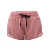 Pantalones Cortos Deportivos de Verano para Mujer, Sueltos, de Secado Rápido, Huecos, Transpirables, Antideslizantes, para Correr, Yoga, Falsos de Dos Piezas, de Tres Puntos