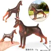 Modelos de Animales Realistas: Doberman, Golden Retriever, Perro de Peluche, Husky, Collie - Adornos para Coche y Juguetes para Niños