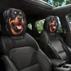 Funda de Reposacabezas para Coche con Estampado de Calavera Negra de Comercio Exterior Transfronterizo, Estilo Elástico Universal, Funda de Reposacabezas para Coche Original y Divertida