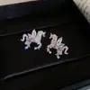 Enriqueça Instantaneamente com o Deslumbrante Conjunto de Brincos e Colar de Pônei com Zircônia para Mulheres, Apresentando um Conjunto de Joias Luxuoso e de Alta Qualidade