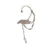 Aretes Colgantes de Oreja para Mujer, Nueva Moda, Largos, Super de Hadas, Alas de Hada, Clip para la Oreja de Hada, Aretes Exagerados de Diamantes Completos sin Agujeros en las Orejas
