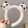 Faixa de Cabelo de Pelúcia Panda Fofo Preto e Branco para Mulheres Lavar o Rosto Aplicar Maquiagem Aplicar Máscara Prendedor de Cabelo Faixa de Cabeça Tufos de Cabelo Acessórios de Cabelo Acessórios de Cabeça Outono e Inverno