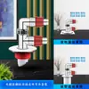 Conector de Desagüe de Lavadora para Desagüe de Piso Tubo de Desagüe Especial T Doble Dos en Uno Anti-Olor Alcantarillado Artefacto Anti-Retorno