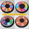 Plato Giratorio de Entretenimiento de Doble Cara Wine Commander, Plato Giratorio de Juegos KTV, DIY para Niños, Se Puede Escribir a Mano, No Requiere Pegamento, Disco Vacío