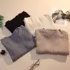 Blusa de Tricô Feminina Outono Inverno Nova Versátil Slim Fit Gola Alta Manga Longa Ajustada Roupa de Baixo Estilosa