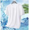 Camiseta de Seda de Gelo Masculina 2024 Nova Verão Fina Respirável Casual Versátil Malha Secagem Rápida Manga Curta