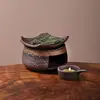 Estufa de Aromaterapia, Set de Estufa para Tostar Té, Calentador de Té con Calefacción de Vela, Potenciador de Aroma para Hojas de Té, Estufa para Tostar Té con Aislamiento Térmico, Estufa Difusora de Aroma de Cedro