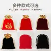 Bolsa de la suerte para joyería de franela bolsa de almacenamiento de joyería cinturón terciopelo empaque de joyería bolsa con cordón para carrete de pesca bolsa de cordón al por mayor