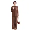 Looks Outono/Inverno 2026 para Mães, Meia-Idade e Idosos, Rejuvenescedor, Slim Fit, Elegante, Emagrecedor Conjunto de Três Peças, Peça Versátil Plus Size