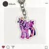 Chaveiro de Acrílico My Little Pony Bolsa Pingente Fofo Pingente Decorativo Chaveiro de Desenho Animado de Acrílico Pônei