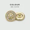 Botões Metálicos de Alta Qualidade com Recorte de Diamante Sol Deus Botões Redondos para Casaco Retro Roupa de Fora Jaqueta de Terno Botões Decorativos de Pele