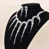 Conjunto de Colares Transfronteiriços Europeu e Americano Conjunto de Joias de Liga Conjunto para Vestido de Banquete Corrente Moda Versátil Joias de Noiva Atacado