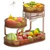 Mesa de Café de Escritorio Exquisita de Alto Valor 2025 Cesta de Frutas Multicapa Plato de Exhibición de Snacks de Almacenamiento para Sala de Estar