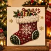 Kit DIY de Pintura de Natal com Pérolas 5D Transfronteiriça Guirlanda Quebra-Nozes de Natal Pintura Completa com Diamantes