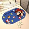 Alfombrilla de baño Mario de Tierra de Diatomeas Absorbente Dibujos Animados Suave Secado Rápido Antideslizante Felpudo Hecho a Medida