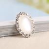 Borda Oval Plana Fivela de Diamante Chapéu de Noiva Acessórios de Corrente de Garra Crianças Cristal Vidro Fundo Prateado DIY Acessórios de Jóias