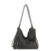 Tendencia Transfronteriza Retro Bolso de Mano Pequeño Bolso de Mujer Otoño 2026 Nuevo Color Sólido Bolso de Hombro Simple Doble Hombro Bolso Madre-Hijo
