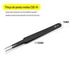 Pinças de Aço Inoxidável Atacado, Pontas Afiadas e Planas, para Limpeza de Ninho de Pássaro, Nail Art, Cílios Postiços, Manuseio Antiestático ESD